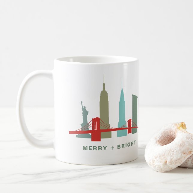 Helgdagar i New York, Architecture Skyline Kaffemugg (Med munk)