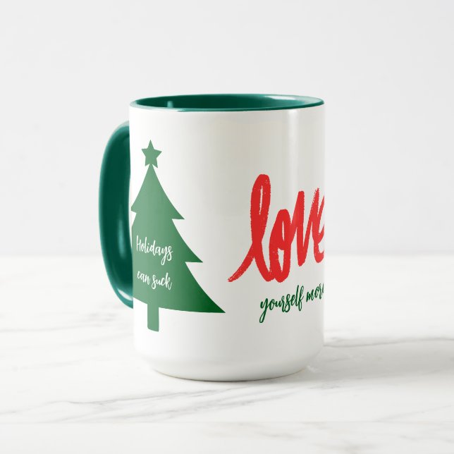 Helgdagar kan suga Kärlek själv mer Mugg (Framsida vänster)