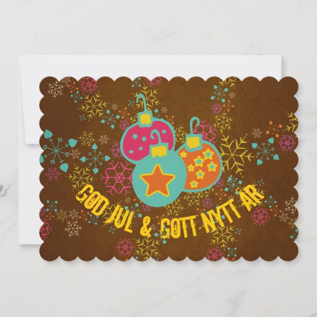Helgdagar-kort för prydnadsföremål för Gud Jul & G Julkort (Framsida)