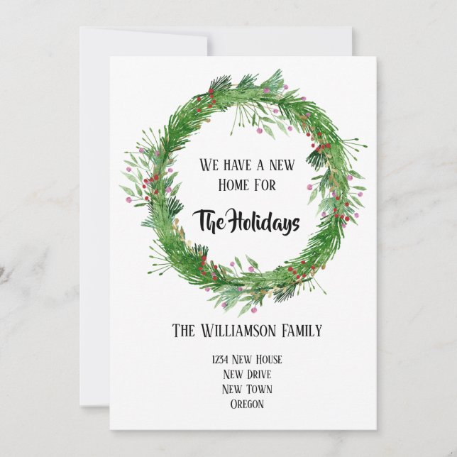 Helgdagar-kortet för utandningslägenhet i hand plo julkort (Framsida)