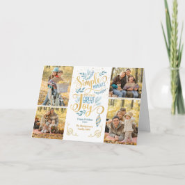 Helgdagar med enkla motioner ger Underbart joy Blu Helgkort