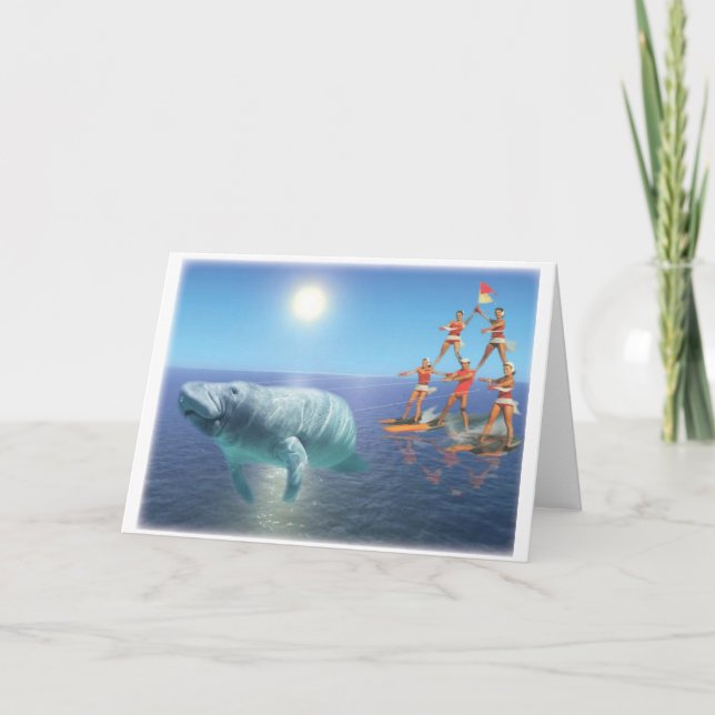 Helgdagar med manateen helgkort (Framsida)