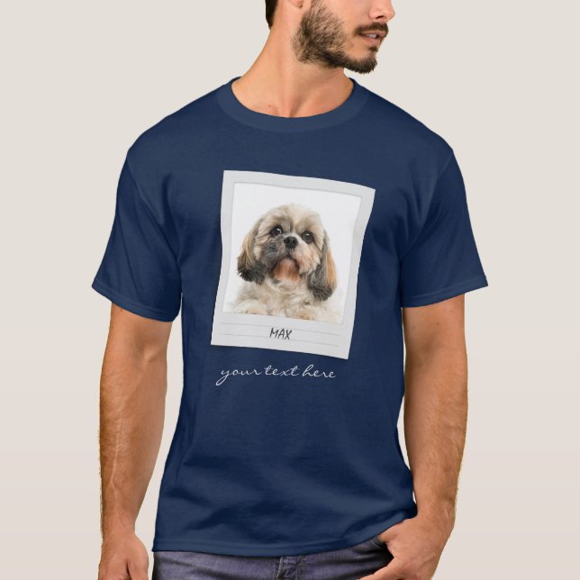 Helgdagar Pet Birthday Photo Ram Hund Pappa T Shirt (Framsida)