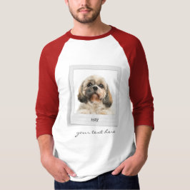 Helgdagar Pet Birthday Photo Ram Personlig Hund T Shirt