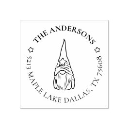 Helgdagar Returadress av jultomfamilj Stämpel