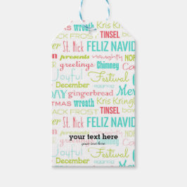 Helgdagar Säsongstypografi Presentetikett