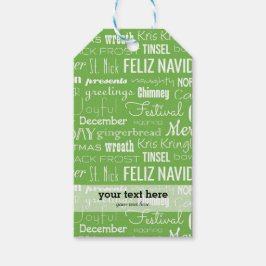 Helgdagar Säsongstypografi Presentetikett