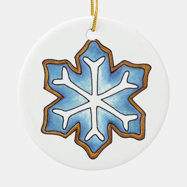 Helgdagar Snowflake Snö Flake jul Hanukkah Julgransprydnad Keramik (Framsidan)