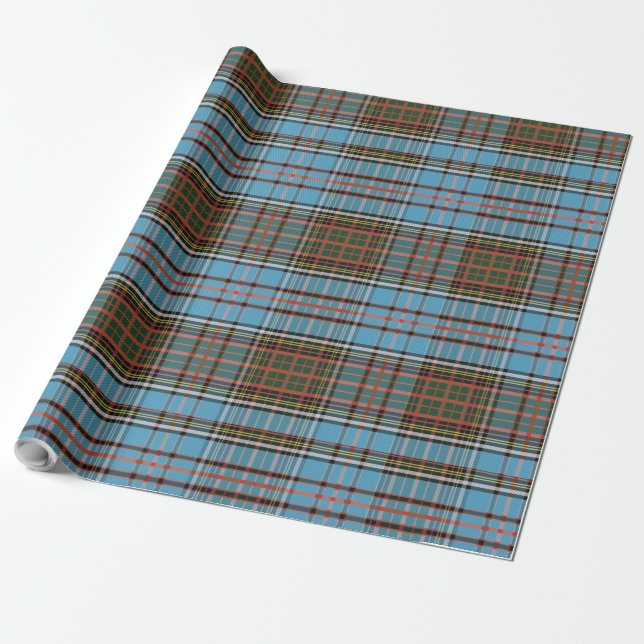 Helgdagar Tartan vid Play Rustic Andersson-kontrol Presentpapper (Utrullad)