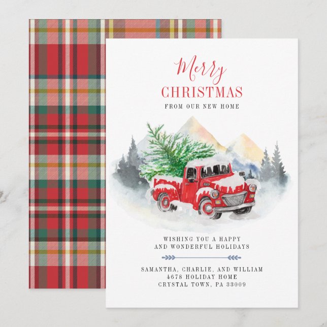 Helgdagar Vi har flyttat Flyttan hemma i julafton Meddelande (Fram/baksida)