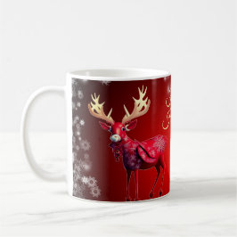 Helgdagar vid jul Party Red Reindeer Vinter Kaffemugg