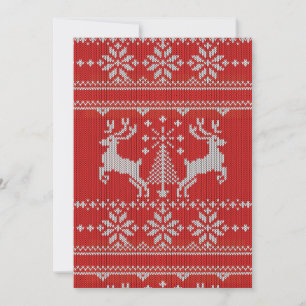 Helgdagar Vita Sticka Ugly Sweater Stil decor Julkort
