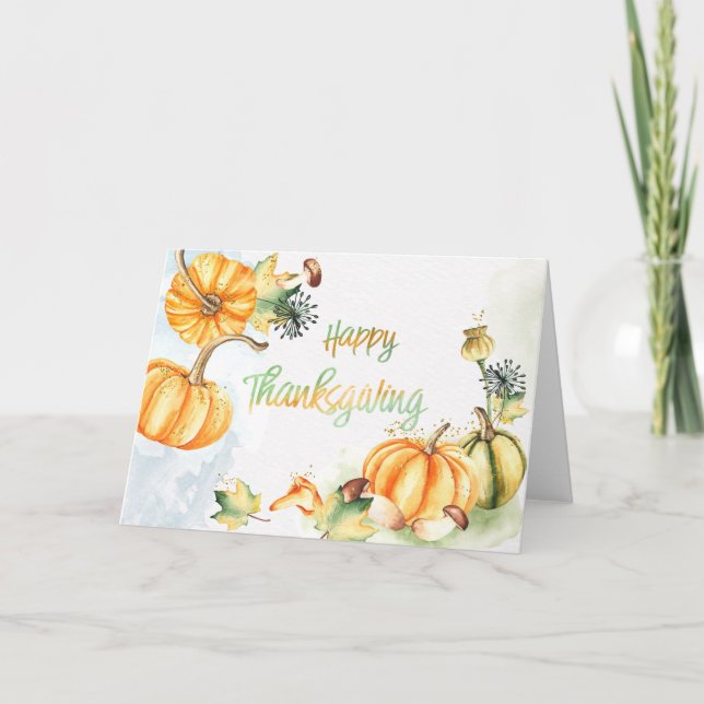 Helgdagar - WC Happy thanksgiving Kort (Framsida)