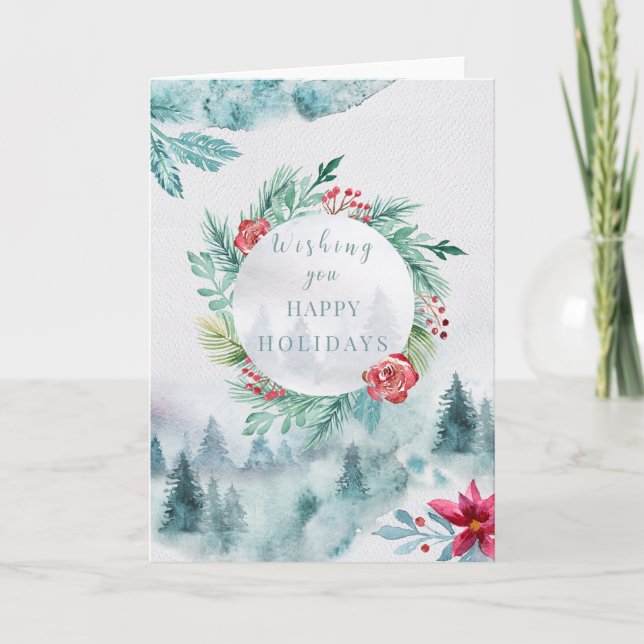 Helgdagar - WC-utandning på vinterscen Kort (Framsida)