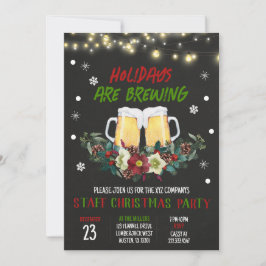 Helgdagarna är Brev Beer-julen Party Inbjudningar