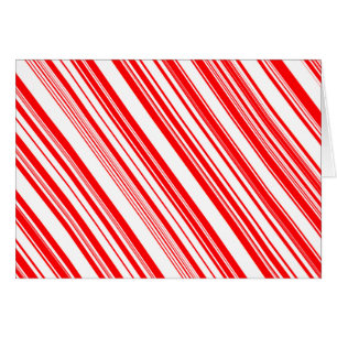 Helgdagarna Candy cane Red White Rand OBS Kort