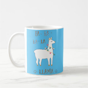 Helgdagarna Cute Fa-La-La Llama, julafton Kaffemugg