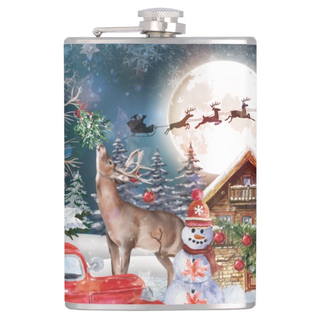 Helgdagarna Jul Red Lastbil Santa Rustic Winter Fickplunta (Framsidan)