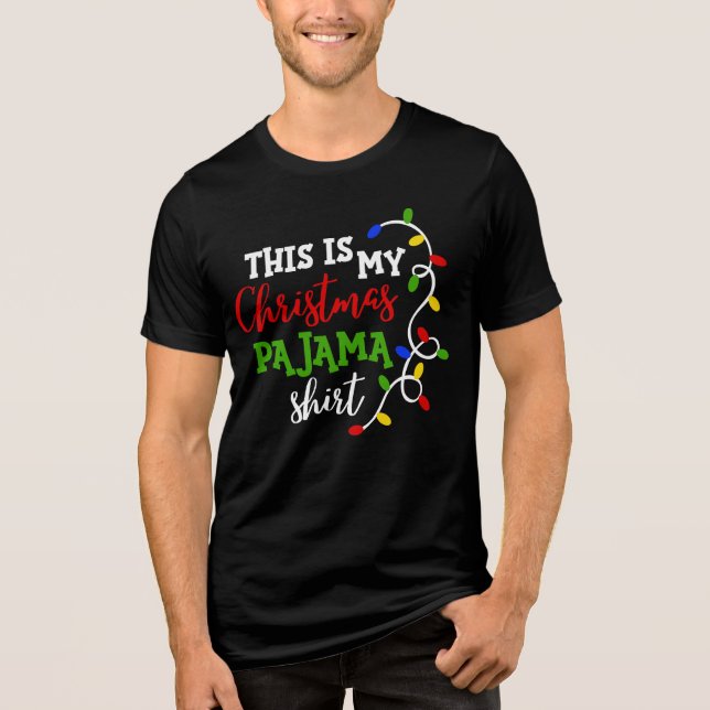Helgdagarna Pajama Shirt Festive Ljus T (Framsida)
