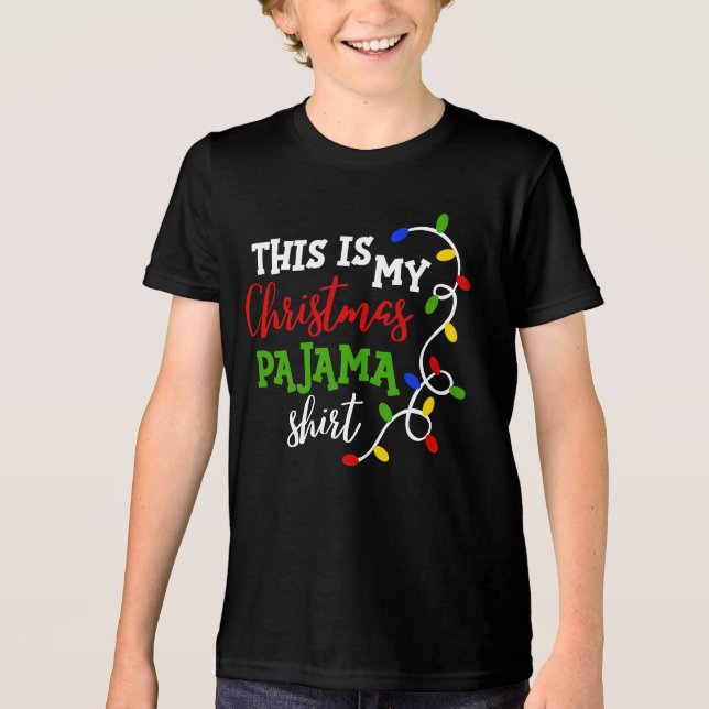 Helgdagarna Pajama Shirt Festive Ljus T Shirt (Framsida)