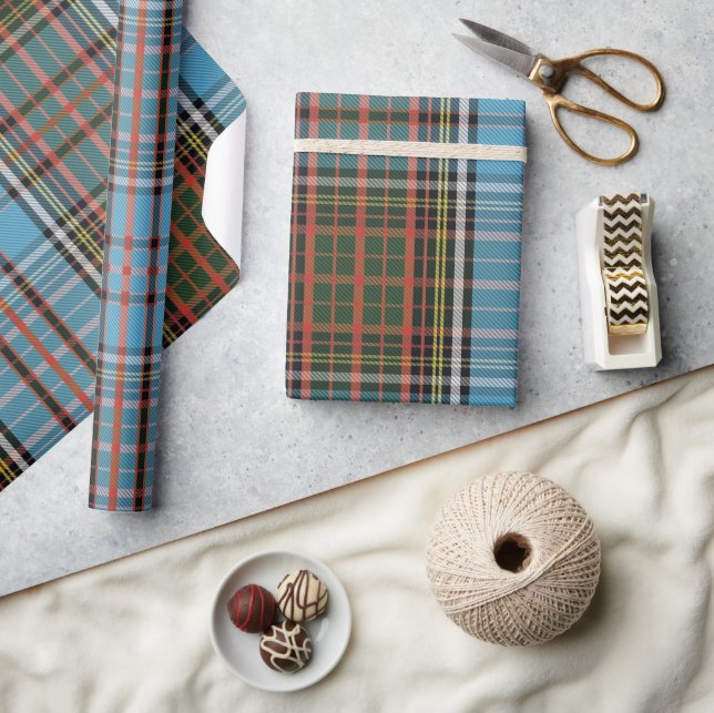 Helgdagarna Tartan i Play Rustic Andersson jul Presentpapper (Hantverk)