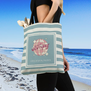 Helgdagarna vid shopping bag i Saint Tropez Tygkasse