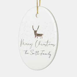 Helgdagarnas vackra renmagi julgransprydnad keramik