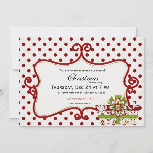 Helgdagars gift Exchange Inbjudningar (Framsida)