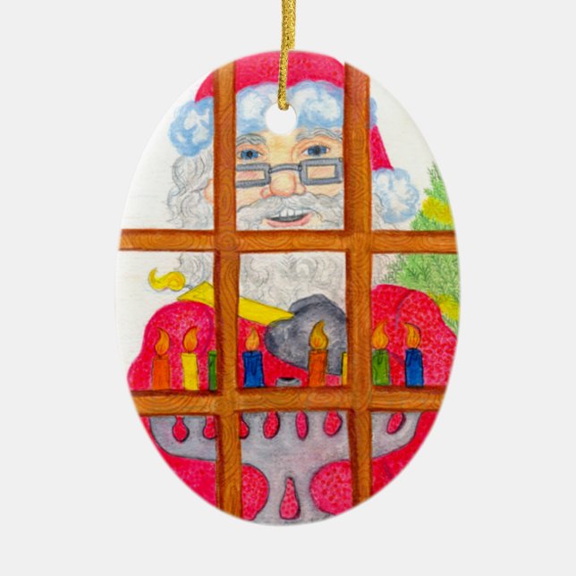 Helgdaghälsningar Julgransprydnad Keramik (Framsidan)