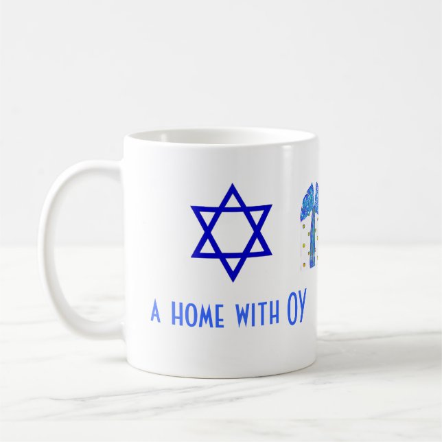 Helgdaghumorjul och Hanukkah Kaffemugg (Vänster)