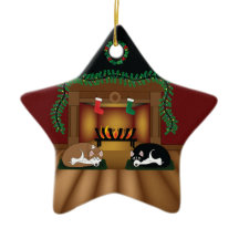 HelgdagHuskies som sovar vid spisprydnaden