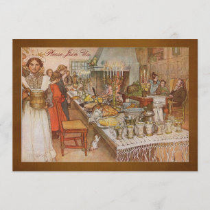 Helgdagmiddagparty med Carl Larsson Inbjudningar