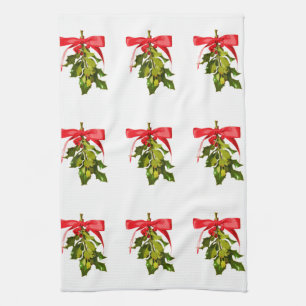 helgdagmistletoe kökshandduk