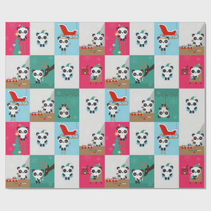 HelgdagPanda/älva som slår in papper Presentpapper