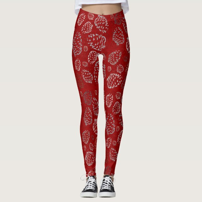 HelgdagPinecone damasker Leggings (Framsida)