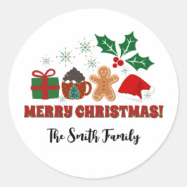 Helgdagshälsningar - redigerbar symbol runt klistermärke