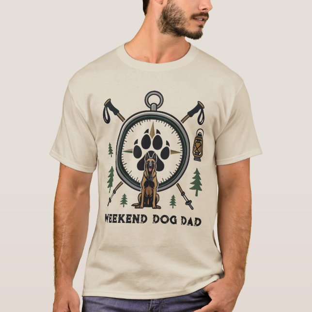 Helgdagshundpappa T Shirt (Framsida)