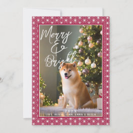 Helgdagskort | ASANOHA Japanska Kimono mönster Julkort