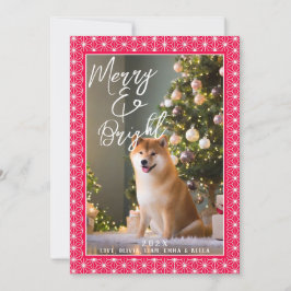 Helgdagskort | ASANOHA Japanska Kimono mönster Julkort