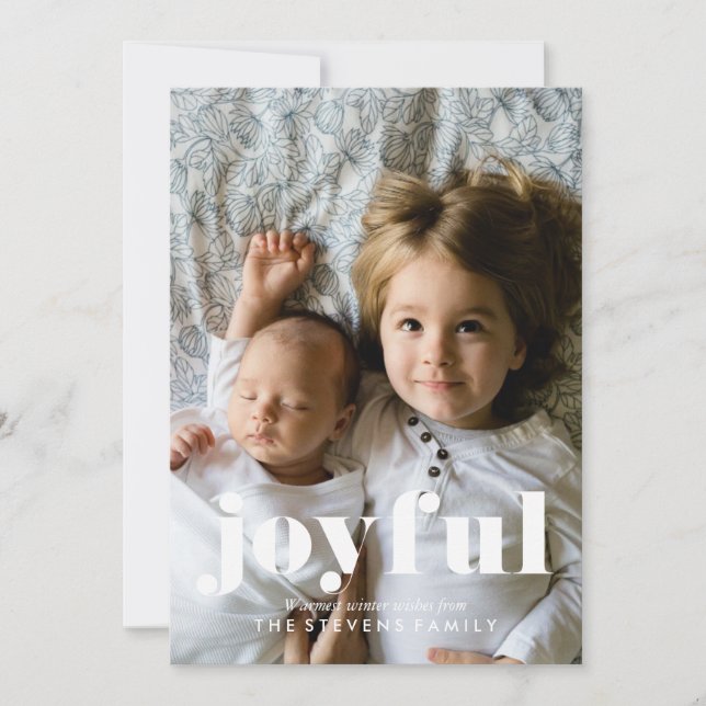 Helgdagskort för fotofamiljen för vinterPinecones- (Framsida)