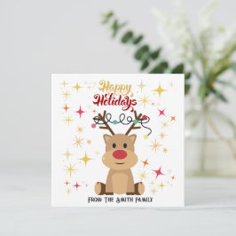 HELGDAGSKORT FÖR personlig (REINDEER)