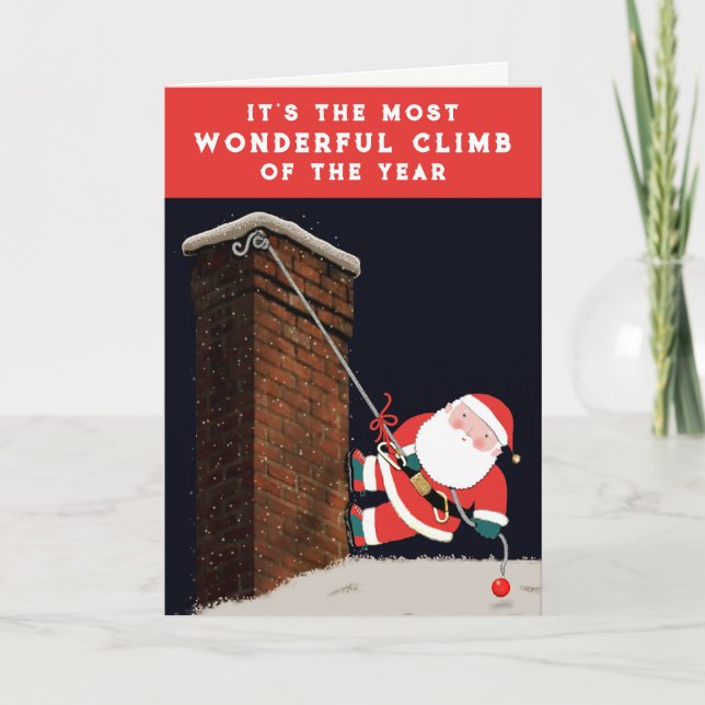 Helgdagskort för roligt jul helgkort (Framsida)