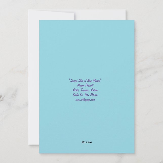 Helgdagskort: Helig-platser i New mexico Julkort (Baksida)