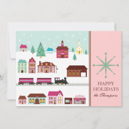 Helgdagskort i julbyn julkort