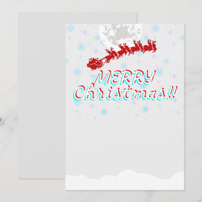 Helgdagskort - Pastel Färg - Jul (2024) Tack Kort (Fram/baksida)