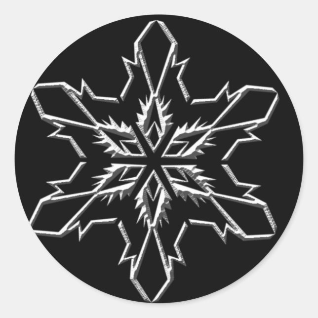 Helgdagskort Stickers Runt Klistermärke (Framsida)