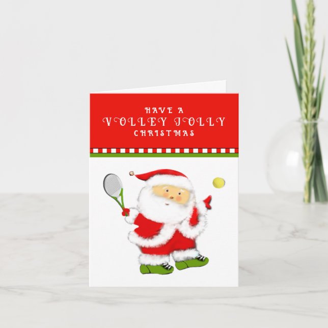 Helgdagskort vid tennis jul helgkort (Framsida)