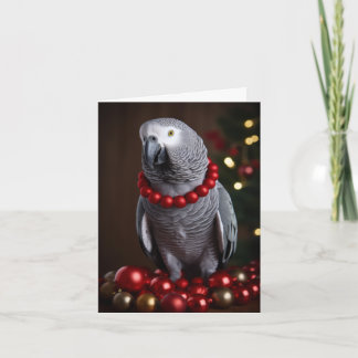 Helgdagskorten African Grått Parrot Kort