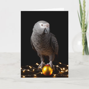 Helgdagskorten African Grått Parrot Kort