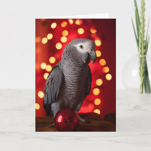 Helgdagskorten African Grått Parrot Kort